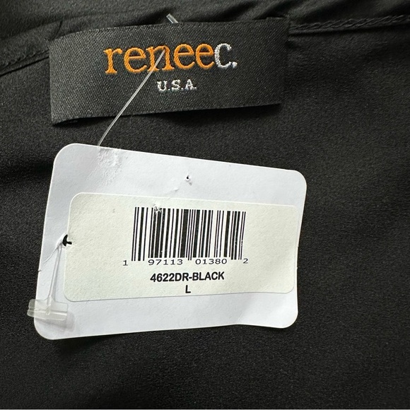 RENEE C. One Shoulder Satin Midi Dress SZ Large Elegance NWT Retail $206.00 - Picture 2 of 7